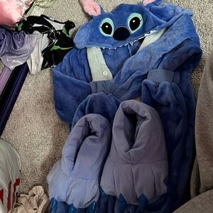 stitch onsie with slippers